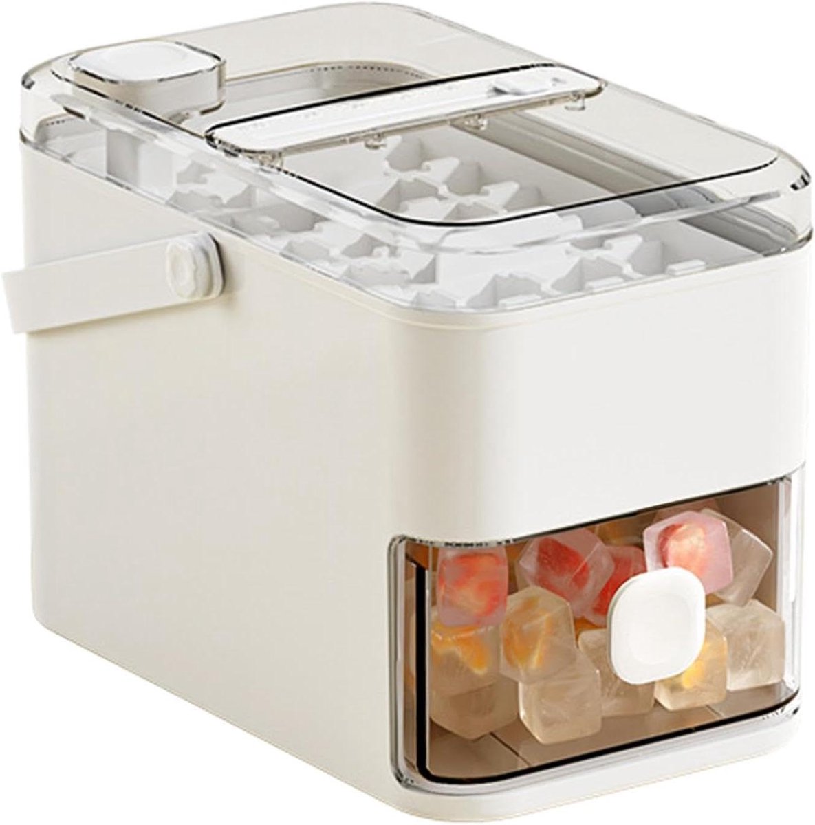 IJsblokjes Vorm - IJs Mal - Drankjes Koelen - 56 Vakjes - 20x12x15 cm - Beige
