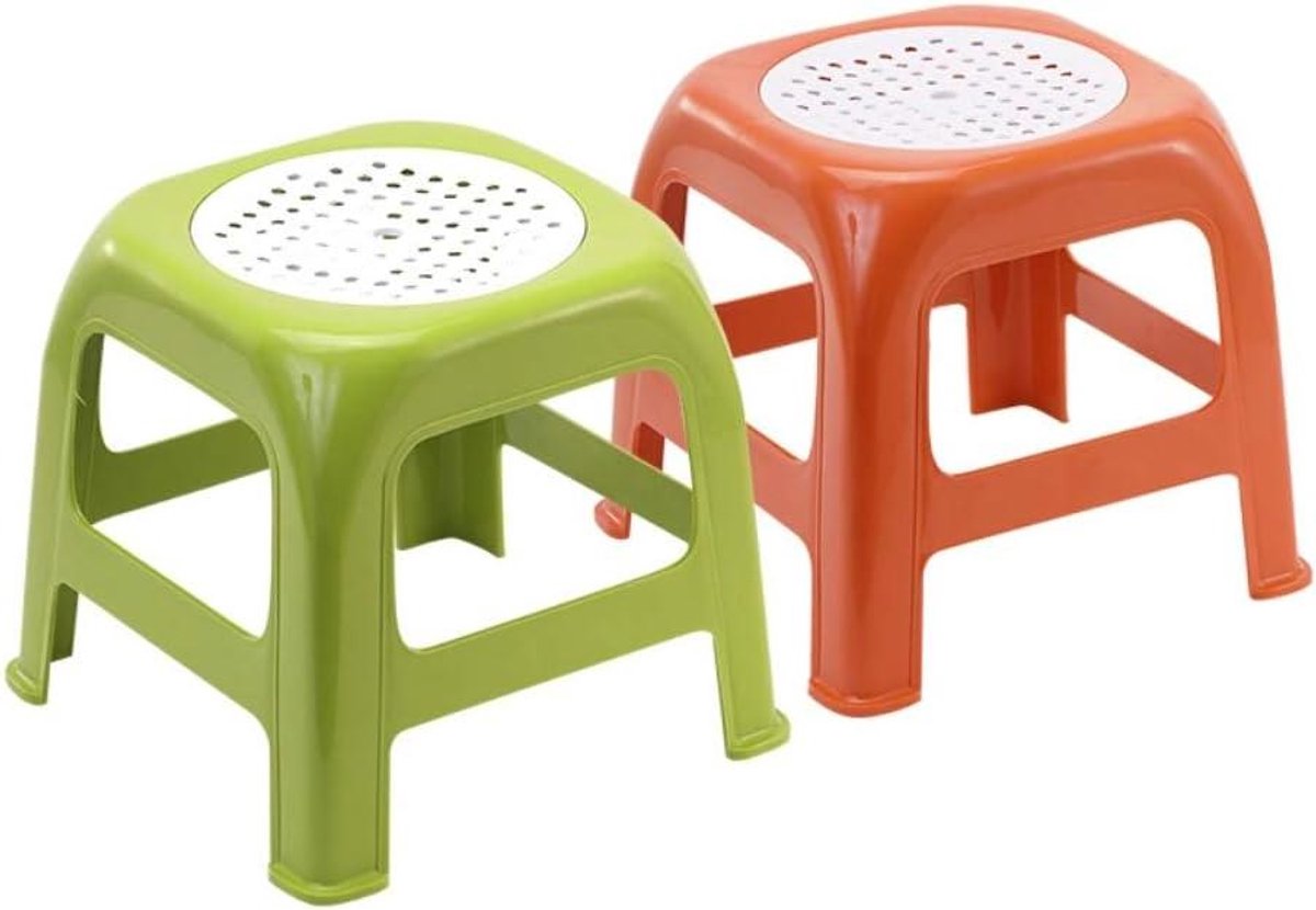 Badkamer Kruk - Toiletkrukje Douche - Veilig Gebruik - Antislip Bodem - 28 x 28 x 26.5cm - A