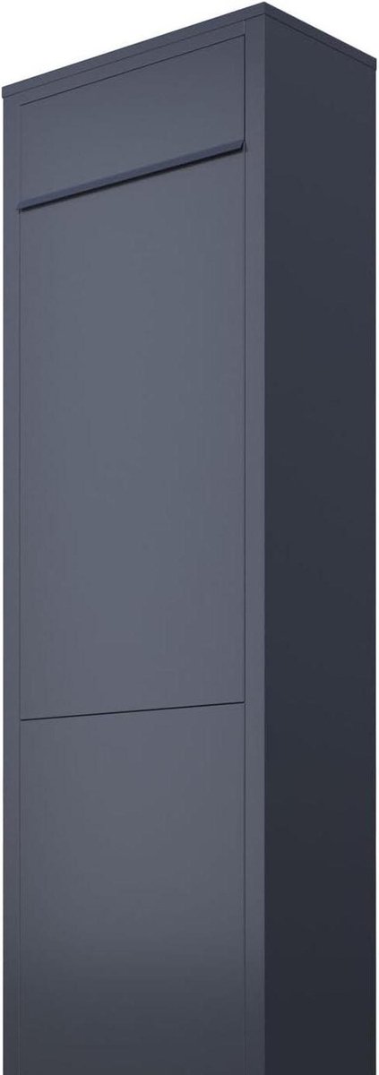 Staande brievenbus - Brievenbus op paal - Post ontvangen - Uitname aan achterkant - 39x115.5x20.5 cm - Zwart