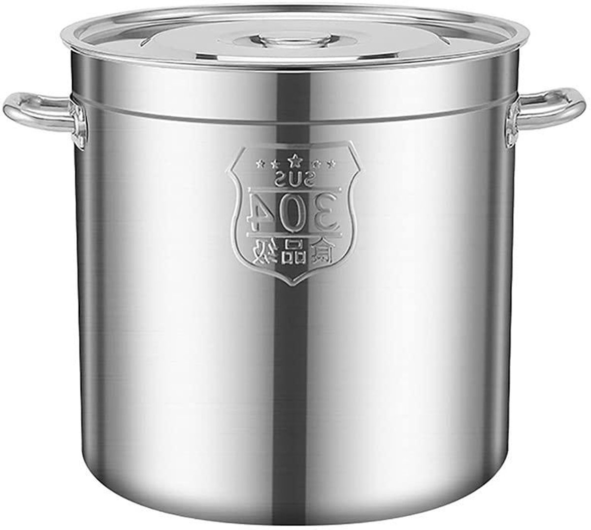 Soeppan RVS - Stoofpan Kookpan - Grote Maaltijden Bereiden - Gelijkmatige Warmteverdeling - 25x25cm 12L - Zilver
