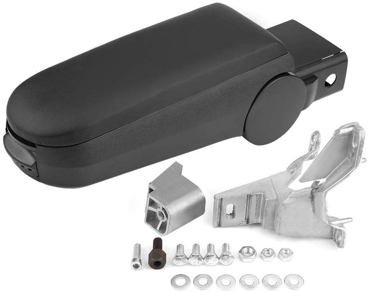 Dailygoody - Lederen Auto Armsteun Pad - Universele Armsteun Organizer - Duurzaam en Comfortabel - Zwart - Auto Accessoire - Geschikt voor 4 MK4 1999-...