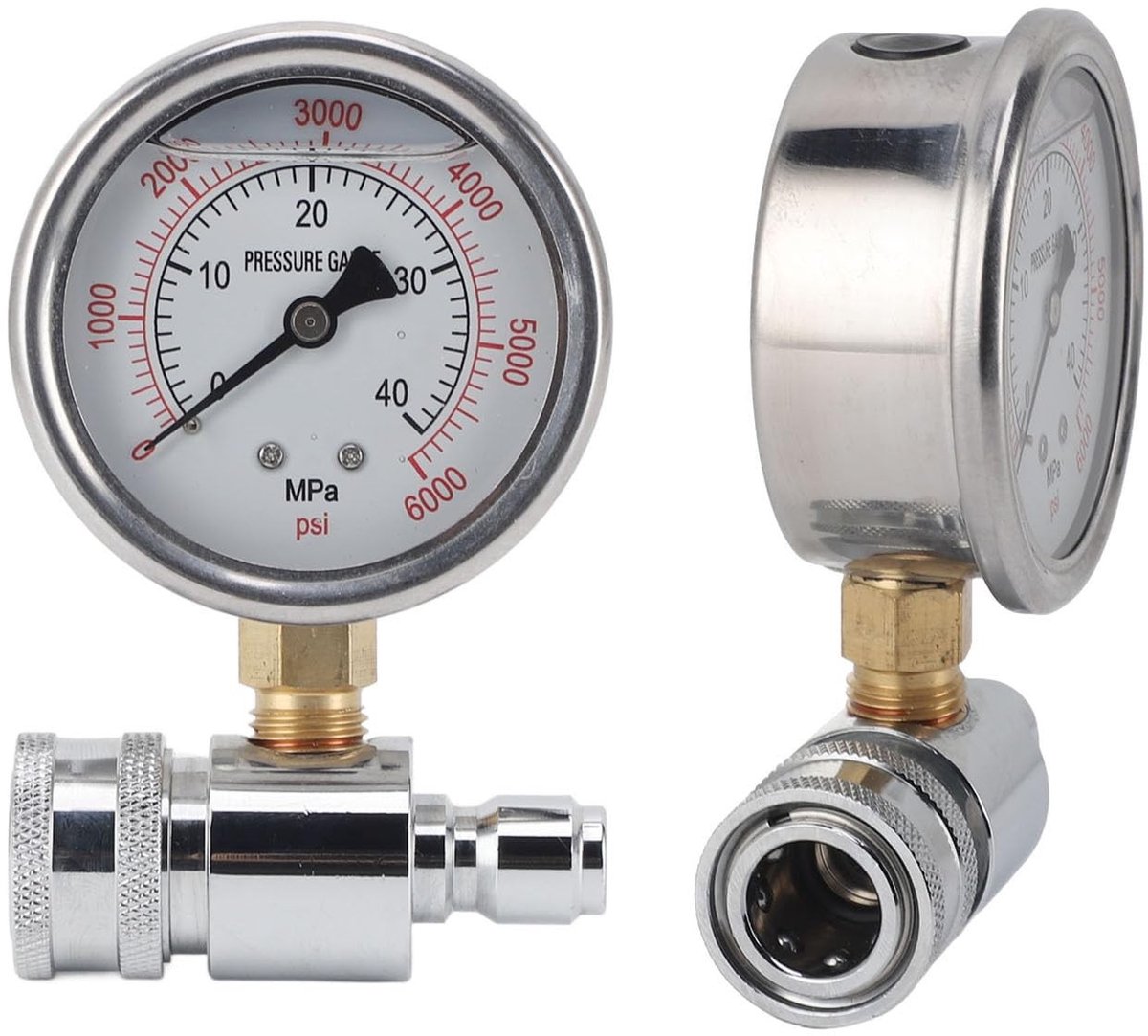 Dailygoody - OmGoods - Dailygoody - 6000 Psi Hogedrukmeterkit - 3/8 Inch Snelkoppeling - Voor krachtige reiniging - Compact formaat - Voor autowasmachines - Handig voor