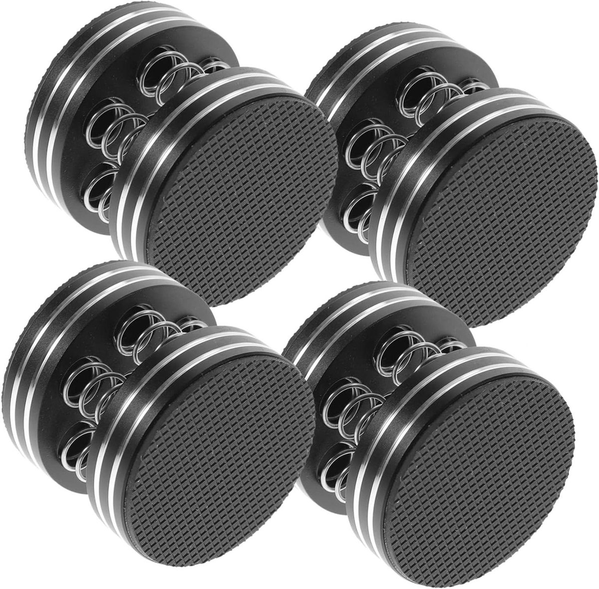 Luidspreker Isolatie Voeten - Demper Pads - Geluid Verbeteren - Roestvrij Staal Veer - 4.4 x 4.4 x 4 cm