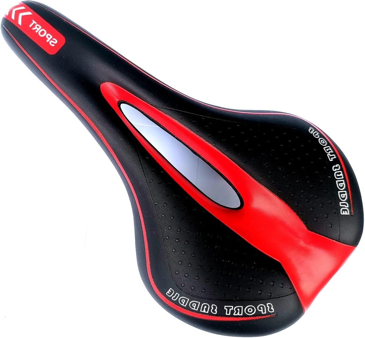 Fietszadel - MTB zadel Racefietszadel - Comfortabel Fietsen - Effectieve Trillingsdemping - 27x16 cm - Rood