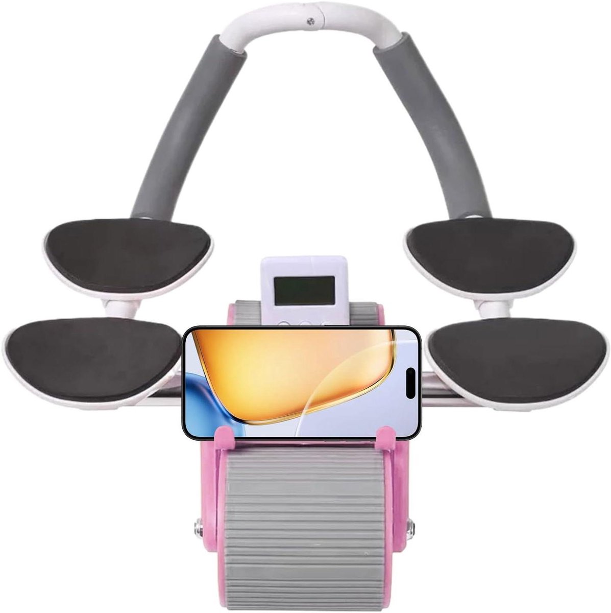 Buikspierwiel - Buiktrainer Core Trainer - Core Trainen - Met Elleboogsteun - 32 x 24 x 17 cm - roze