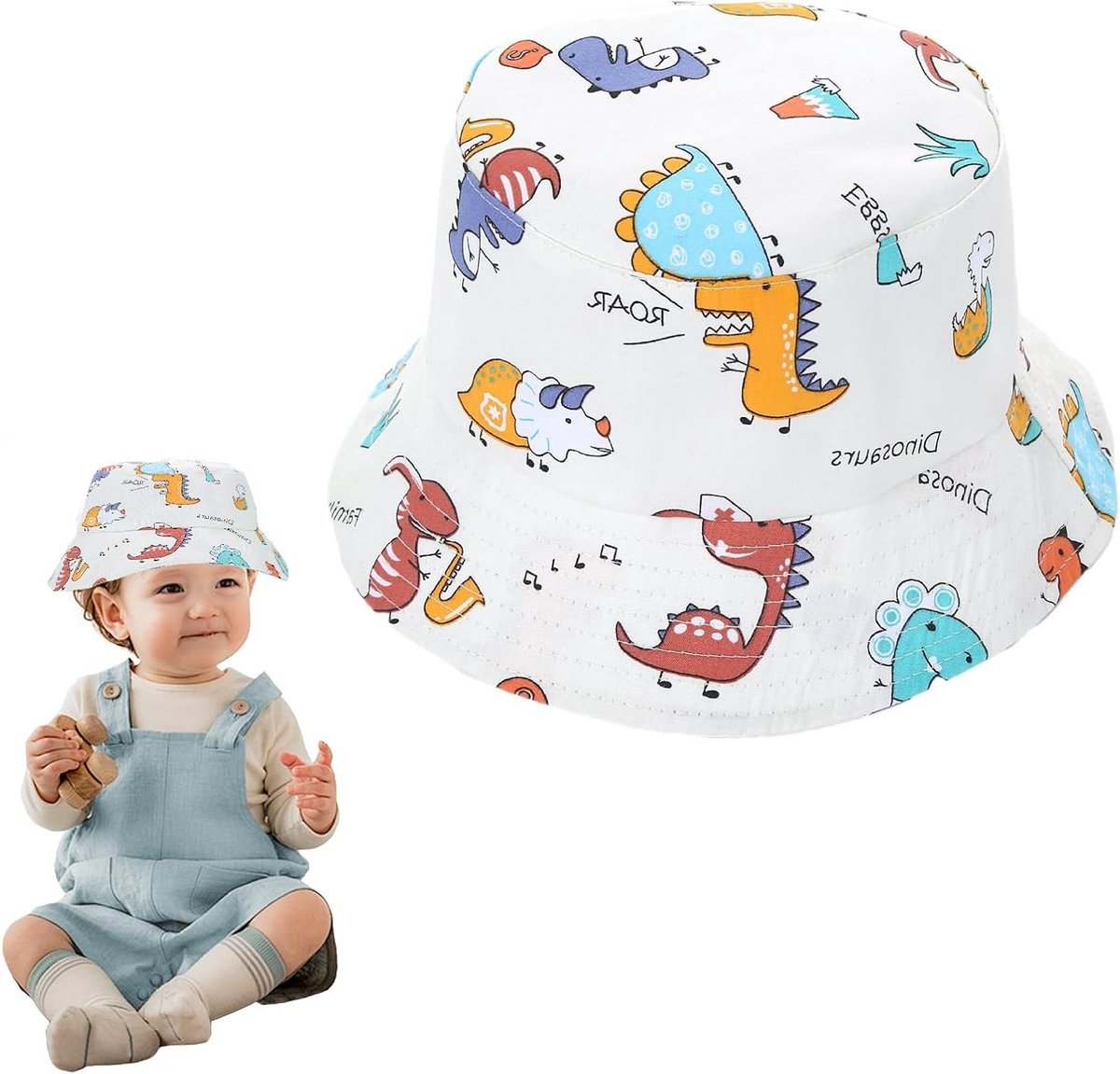 Zomerse Zonnehoed voor Baby Meisjes - Kleine Vissershoed met UV Bescherming voor Buitenactiviteiten - Geschikt voor 0-5 Jaar