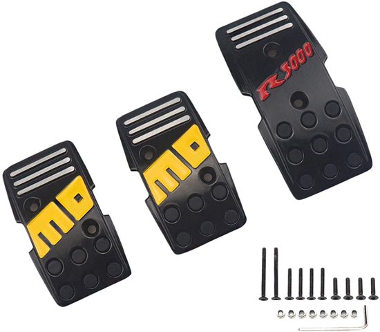 Autopedaalset (3-Delig) - Antislip Metalen Pedalen In Racestijl (Rem, Koppeling, Gaspedaal) - Specifiek voor Voertuigen met Handgeschakelde Transmissie - Auto-Onderdelen — afbeelding 3