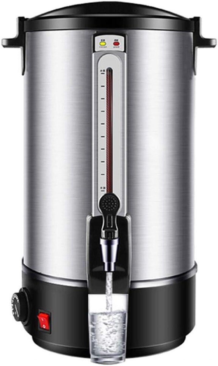 Warmwaterdispenser - Drankdispenser Koker - Feesten en Bijeenkomsten - Traploos Instelbaar - 8 Liter - Zwart