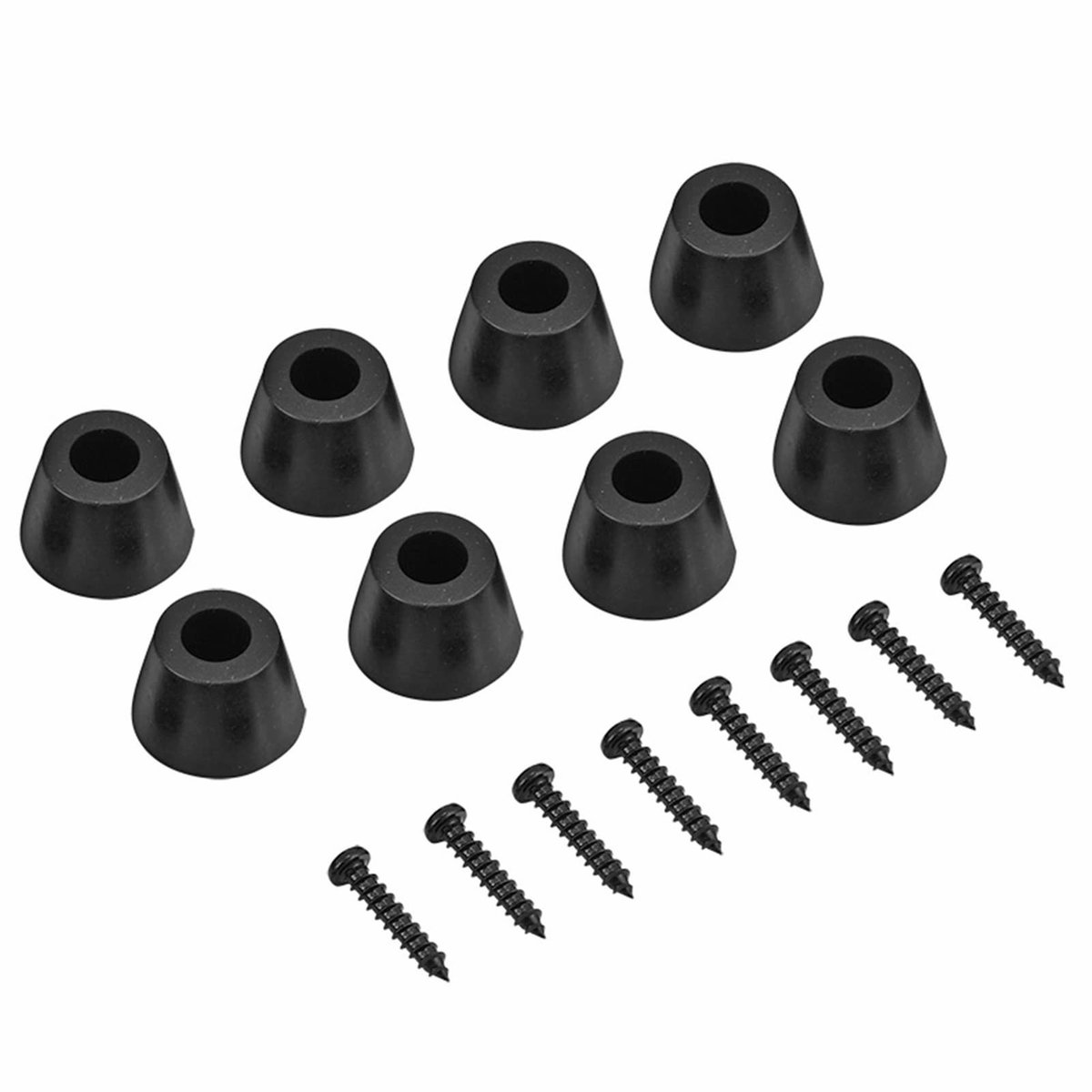 Dailygoody - Versterker Voeten - Rubberen Voeten - Minimaliseer trillingen - Zwart - Anti-vibratie Pads - Geschikt voor luidsprekers - 4 Paar 30x20mm