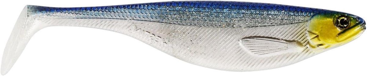 Rubberen Vis - Kunstaas Lokaas - Roofvissen Vangen - Levendige Rolbeweging - 7 cm - Blue Headlight