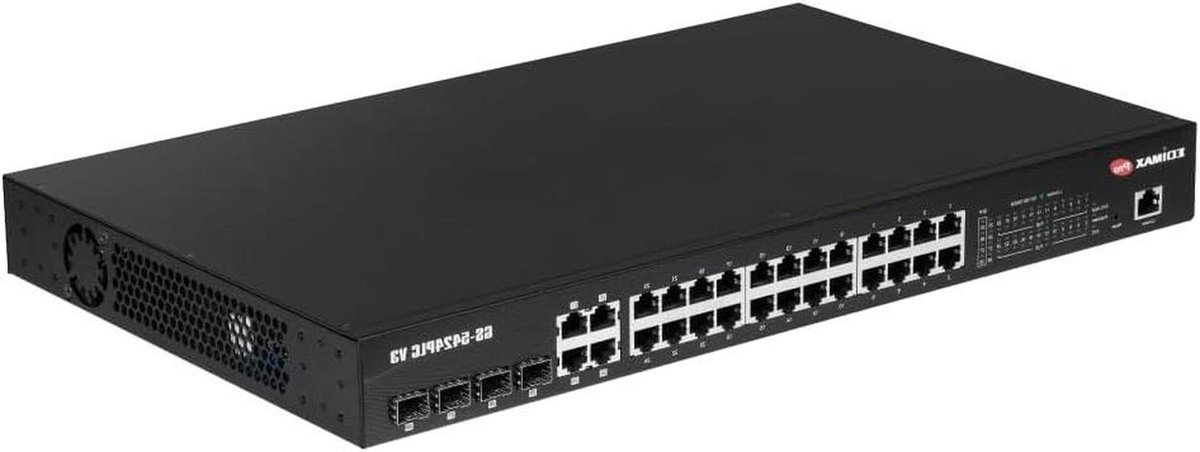 Gigabit PoE+ Switch - Netwerk Switch - Netwerk Uitbreiding - Lange Afstand PoE - 28 Poorten - Zwart
