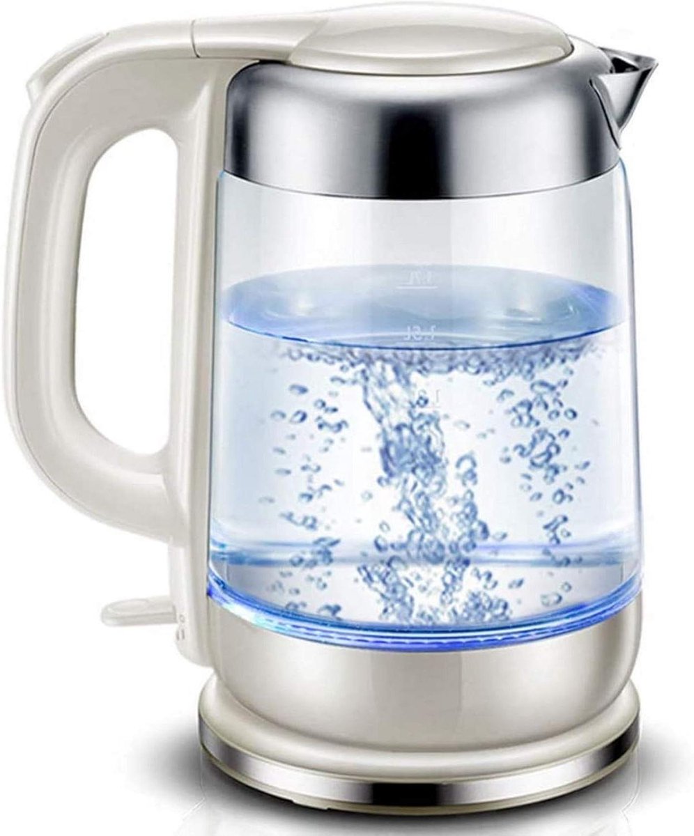 Draagbare elektrische waterkoker, glazen waterkoker met temperatuurregeling, 1800 W, snel kokende slimme waterkoker met warmhoudfunctie en automatische uitschakeling, droogkoken innovate