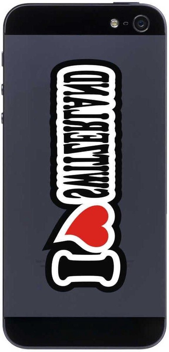 Hart Sticker - Telefoon Decoratie - Persoonlijke Stijl - Waterdicht UV-bestendig - 70 mm - Wit