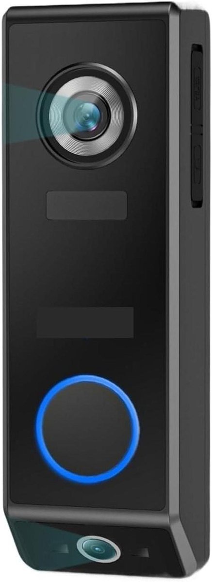 Videodeurbel, Dual Lens Video Batterij/Bedrade Power Deurbel Draadloos met Bel, 2-weg, Stemwisselaar