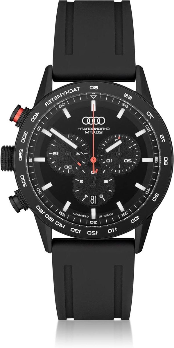 Heren Horloge - Analoog Kwarts - Dagelijks Gebruik - Natuurrubberen Band - 28.6 cm - Zwart