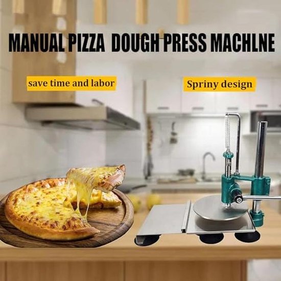 De hand Machine van de Deegpers met Roestvrij staalrol voor Gemakkelijke Pizza en Gebakbereiding — afbeelding 5