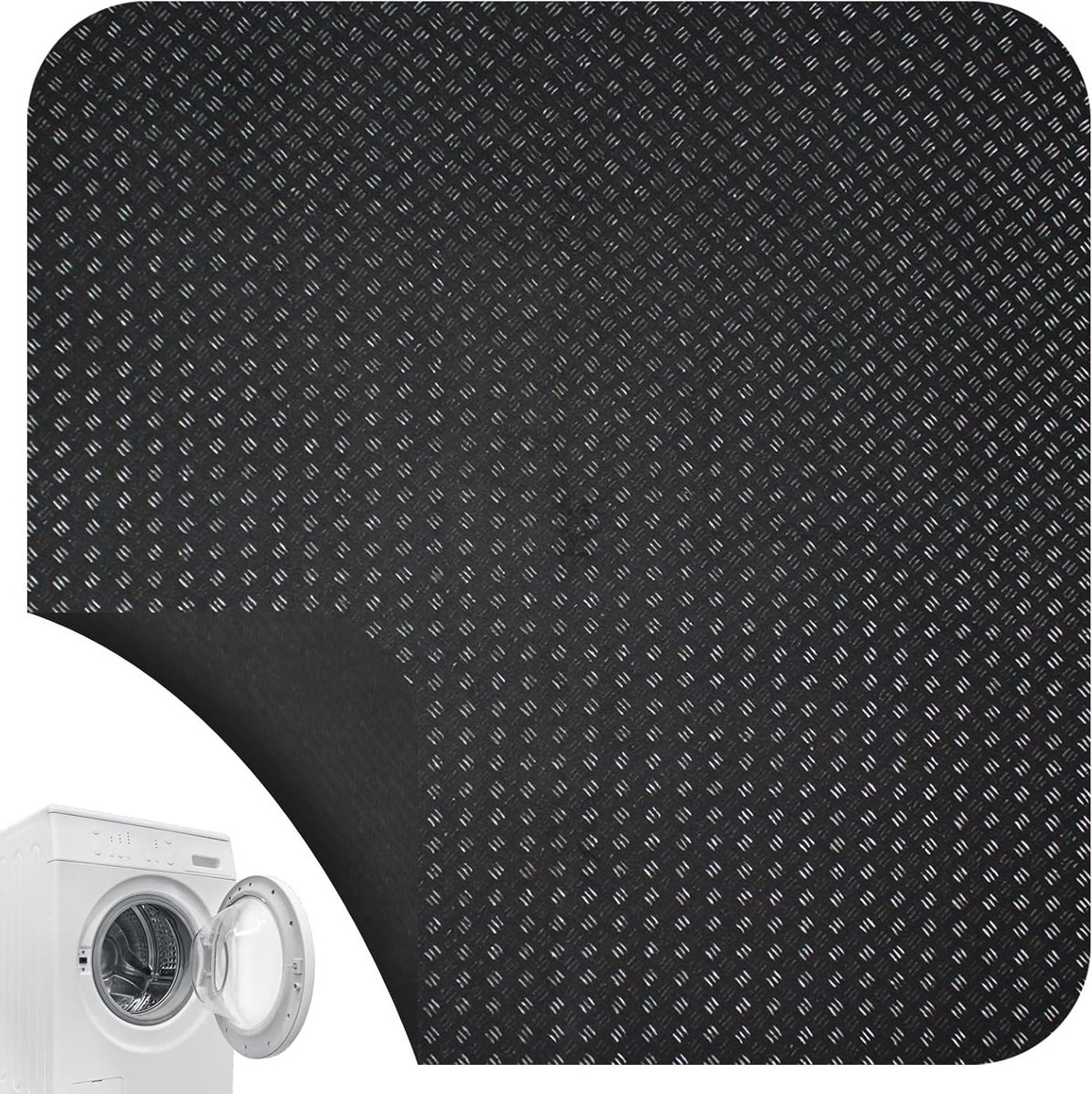 Antislipmat voor Wasmachine en Droger, 60 x 60 cm, Vibration Dampening, Vloerbescherming, Silicone, Geluidsabsorberend en Duurzaam