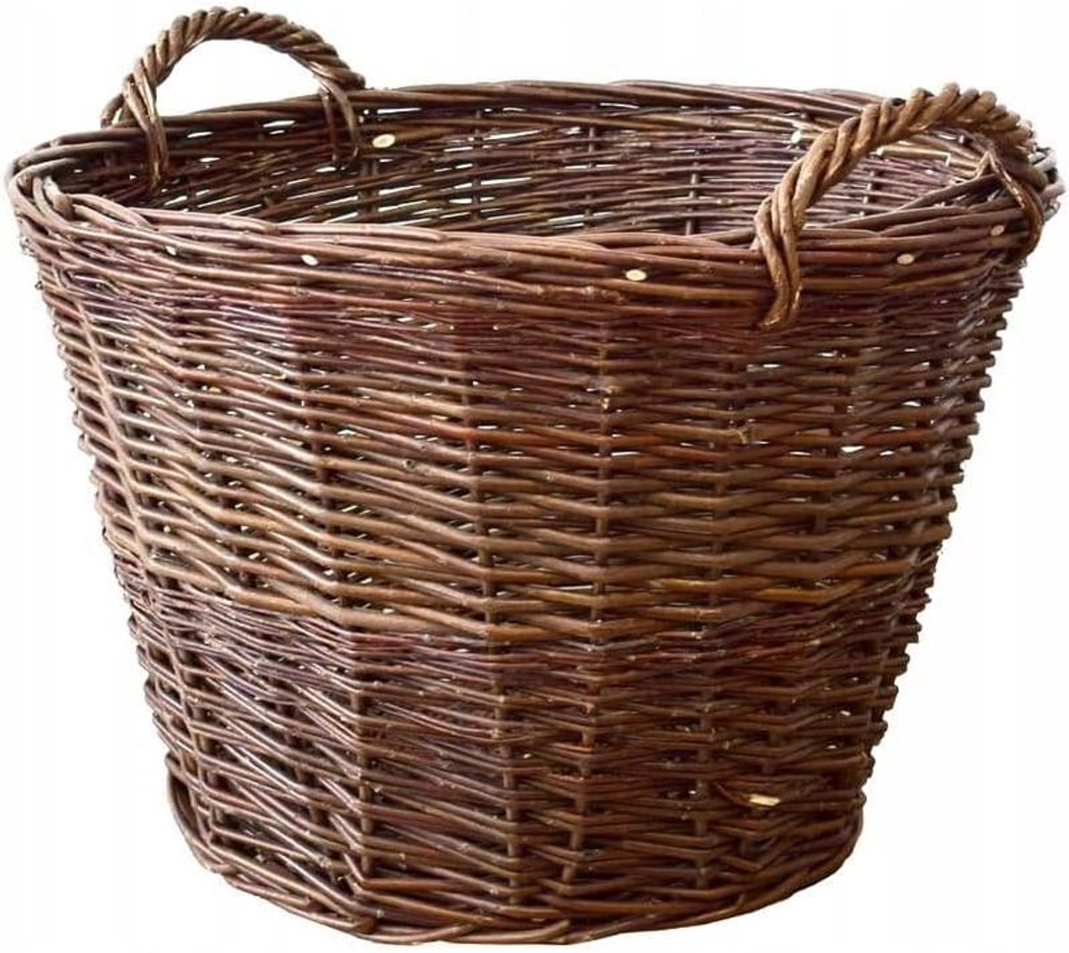 Houten mand - Rieten mand - Haardhout opslag - Ecologische keuze - Diameter 55 cm - Natuurlijk