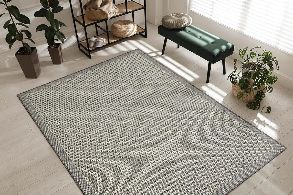Buitenkleed - Terraskleed - Buiten Leven - Weerbestendig Materiaal - 57 x 110 cm - Bruin