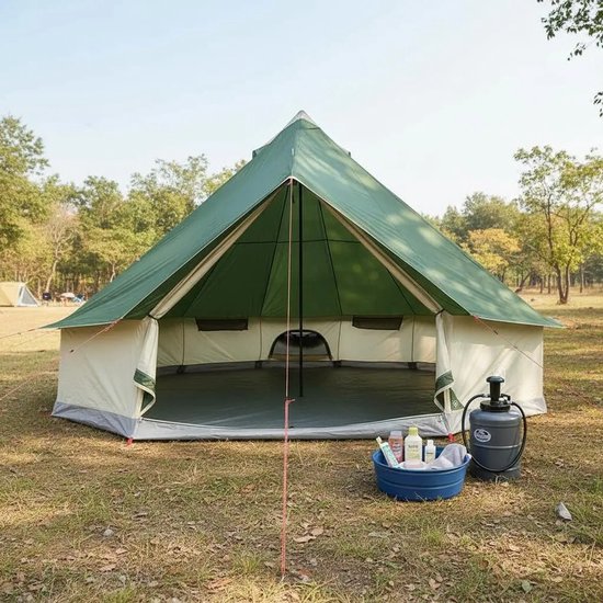Miryx Tent - Familieten voor 6 personen - Paviljoentent - Waterdicht - Polyester - Licht - Draagbaar met E-poort - Tipi - Groen — afbeelding 5