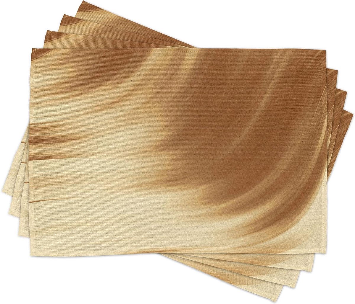 Placemat Set - Tafelonderleggers - Eettafel Decoratie - Levendige Kleuren - 30x45 cm - Tan
