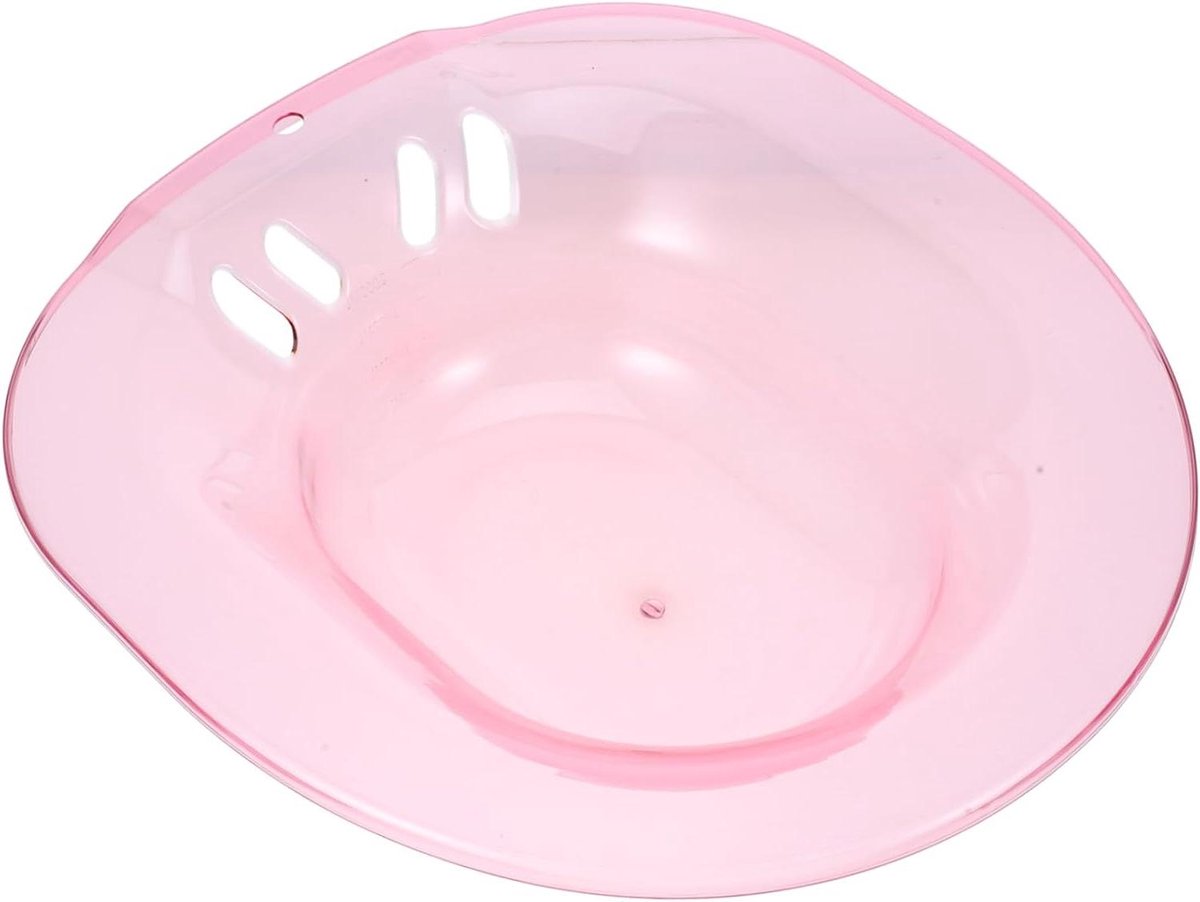 Zitbad Kom - Bidet Toilet - Intieme Hygiëne - Anti-overloop Ontwerp - 38 cm Breed - Roze