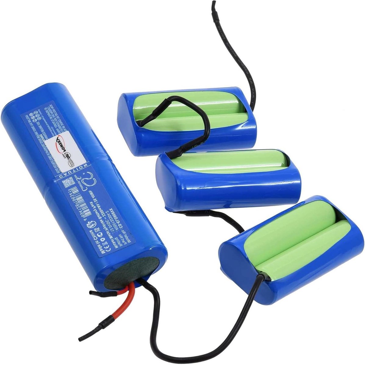 Reserveaccu Stofzuiger - Batterij Vervangend - Huishouden Schoonmaken - 12V NiMH Capaciteit - 2200mAh - Blauw