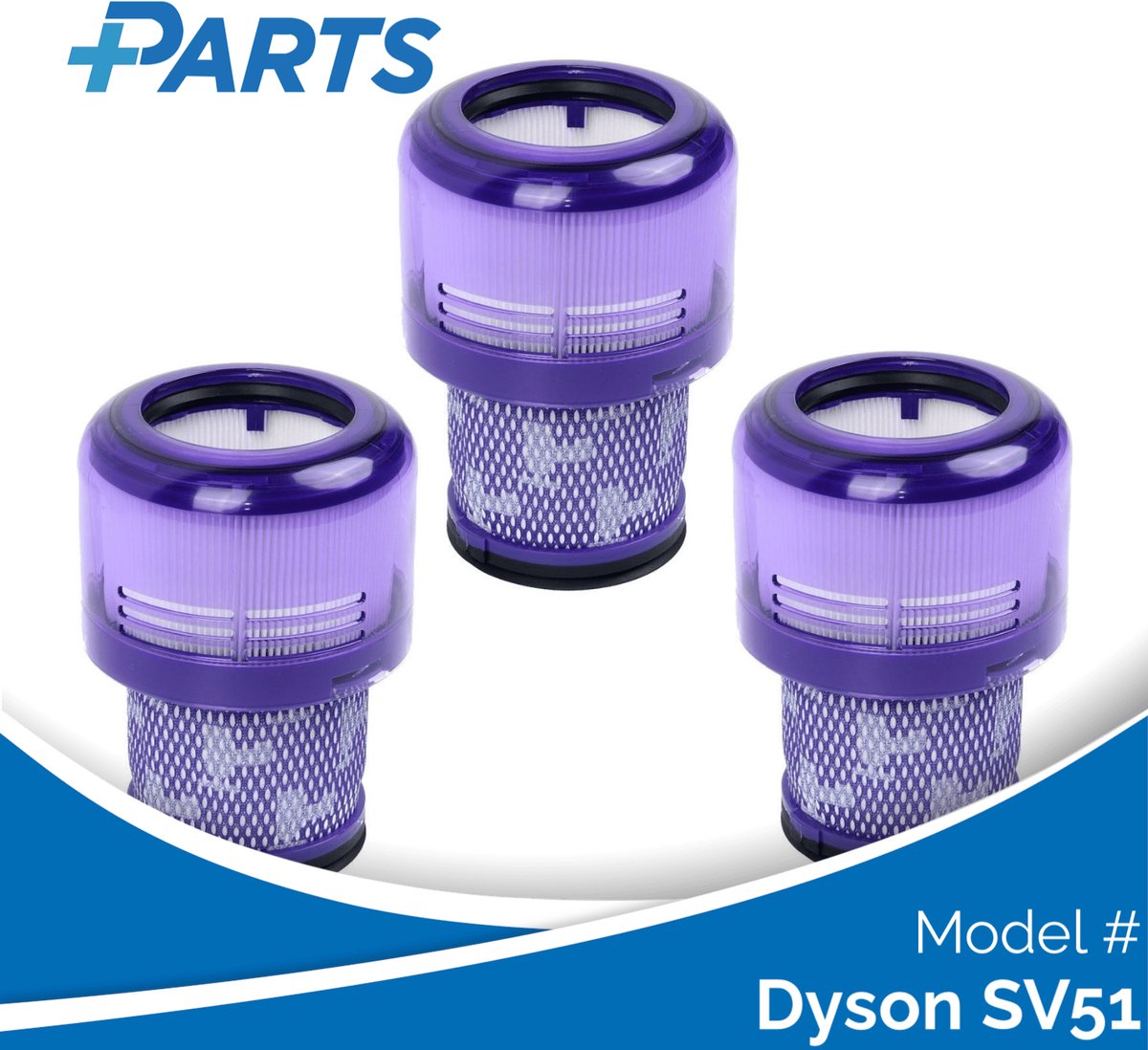 Dyson SV51 Filters (3 Stuks, Plus.Parts® alternatief voor 970013-02)