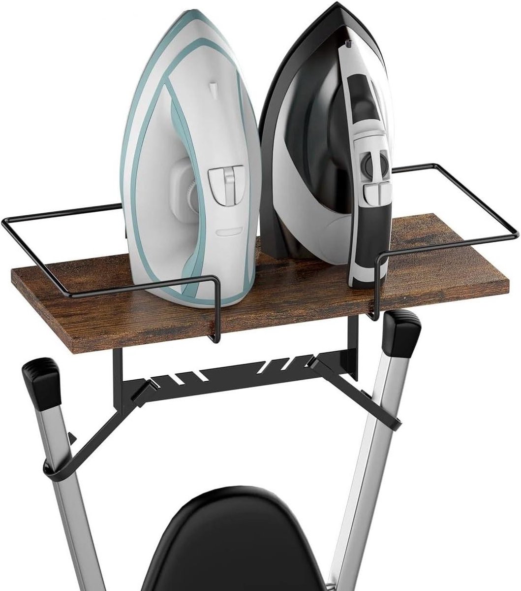 Strijkplankhouder - Wandrek Strijkplank - Ruimte Besparen - Stabiele Grip - 281 mm - Zwart