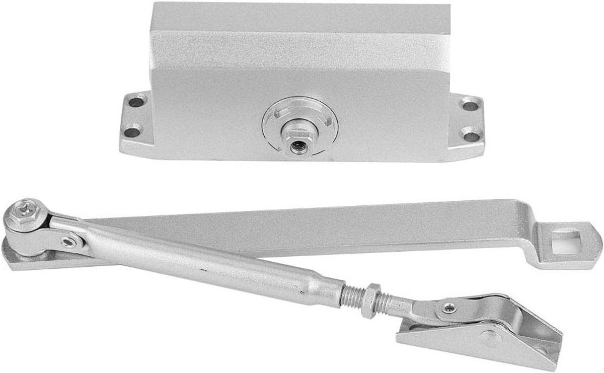 Deurdranger Verstelbaar - Overhead Deurcloser - Veilig Deuren Sluiten - Brandwerend 1 Uur - 60-120cm Deuren - Zilver