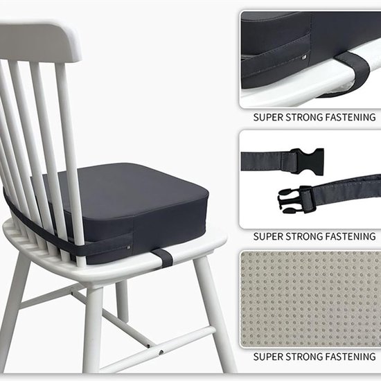 Stoelverhoger - Peuterstoel Draagbare stoel - Aan tafel zitten - Verstelbare hoogte - 129 x 429 x 129 cm - Zwart — afbeelding 2