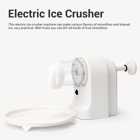Elektrische IJsmachine - Crushed Ice Maker - Smoothies Maken - USB Oplaadbaar - 2000mAh Batterij - Wit — afbeelding 5