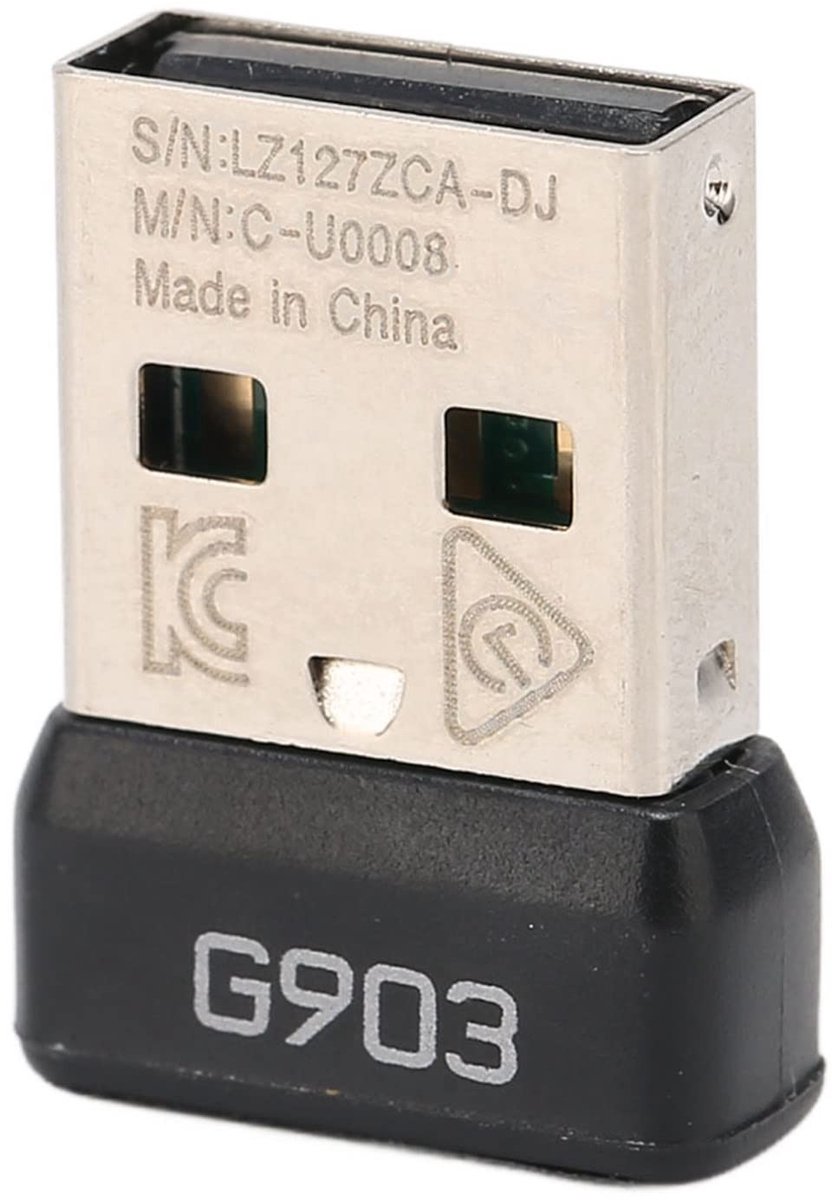 Dailygoody - Draadloze USB-ontvanger - Bluetooth-adapter - Stabiele transmissie zonder latentie - Compact formaat - Geschikt voor G903 - Lichtgewicht ...