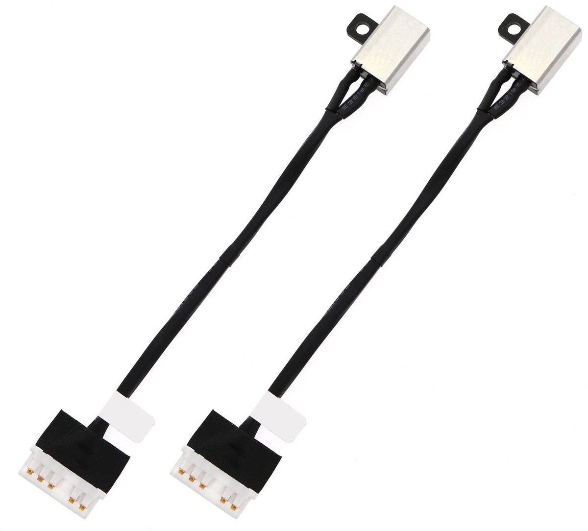 Dailygoody - DC Power Jack Connector - Flex Kabel - Zwart - Laadkabel voor Dell - Compatibel met Inspiron en Vostro - 9.2 cm
