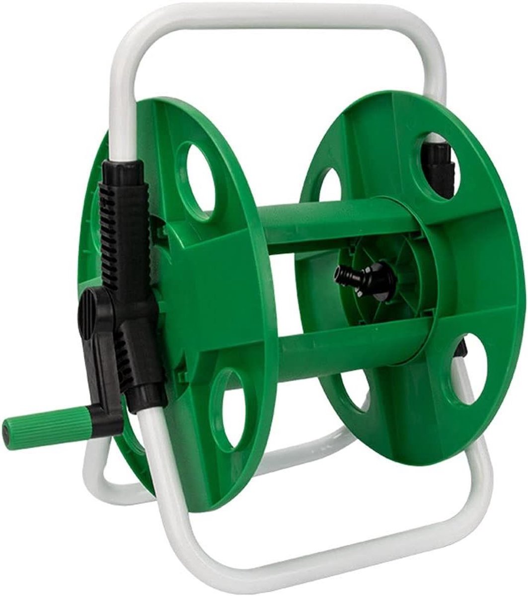 Draagbare Tuinslanghaspel - Slanghouder Trolley - Tuinslang Opbergen - Stalen Constructie - 35m - Grijs