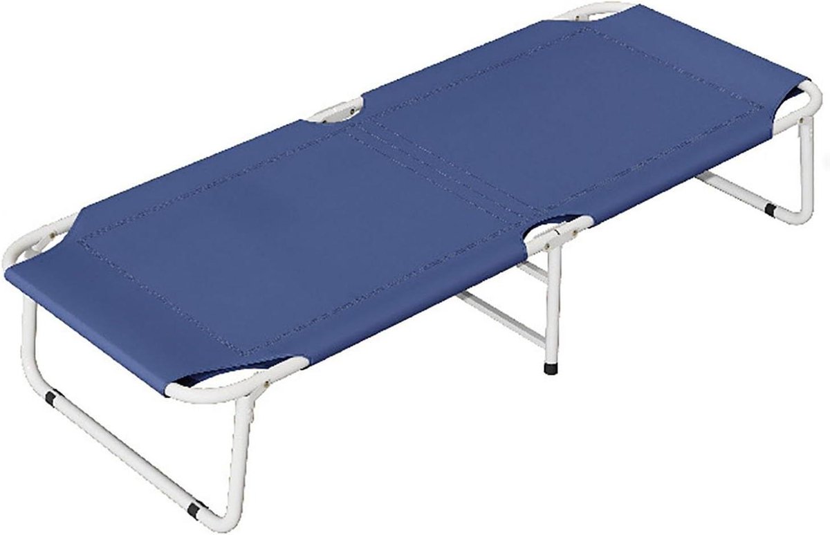 Opvouwbaar Bed - Veldbed Kampeerbed - Buiten Ontspannen - Hoge Belasting - 183x63x34cm - Blauw