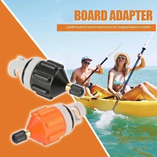 Paddleboard Pompadapter - Luchtventiel Adapter Kajak - Watersport Opblazen - Lekvrije Afdichting - 4 stuks - Zwart — afbeelding 5