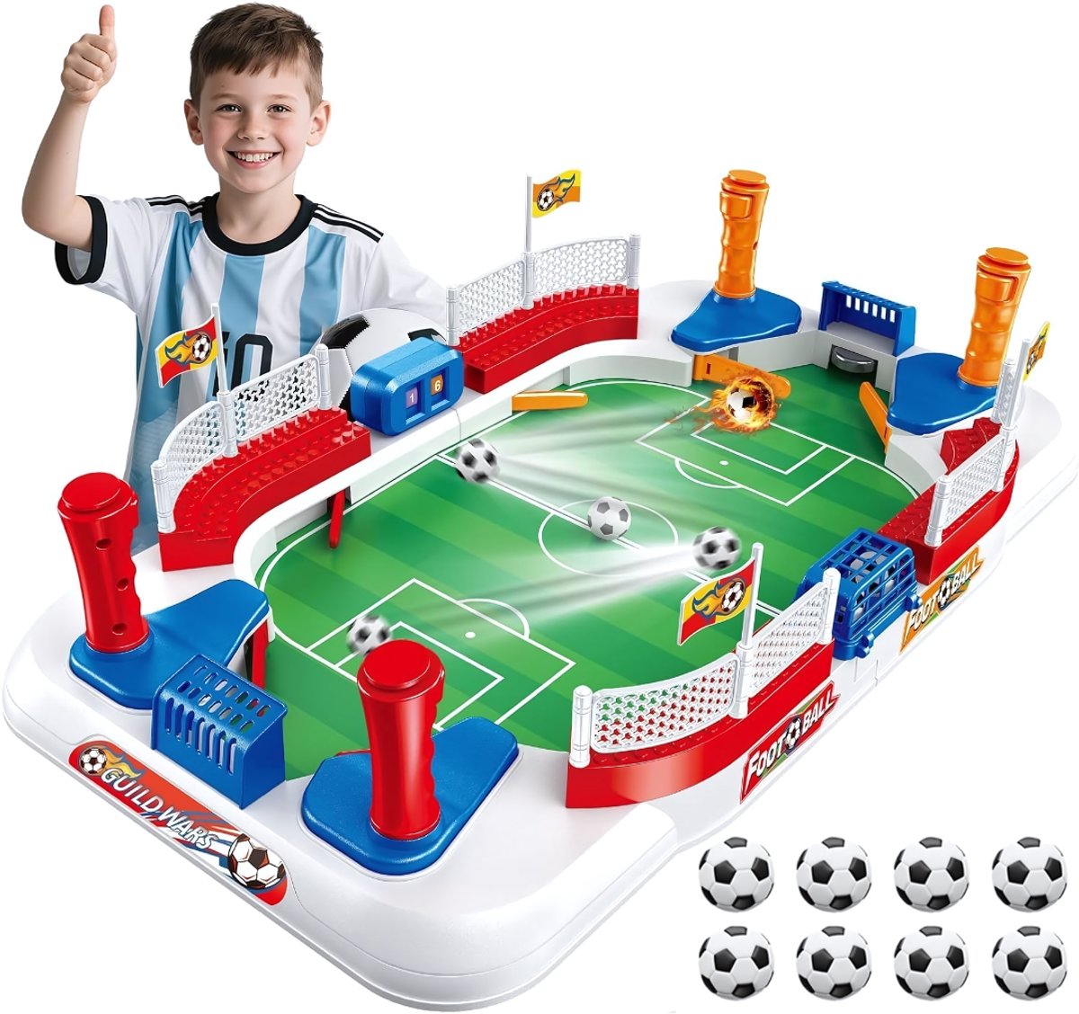 AHD® Voetbaltafel - Airhockey - Airhockeytafels - Voetbaltafel Kinderen - Groen - 55cm x 31cm x 14cm