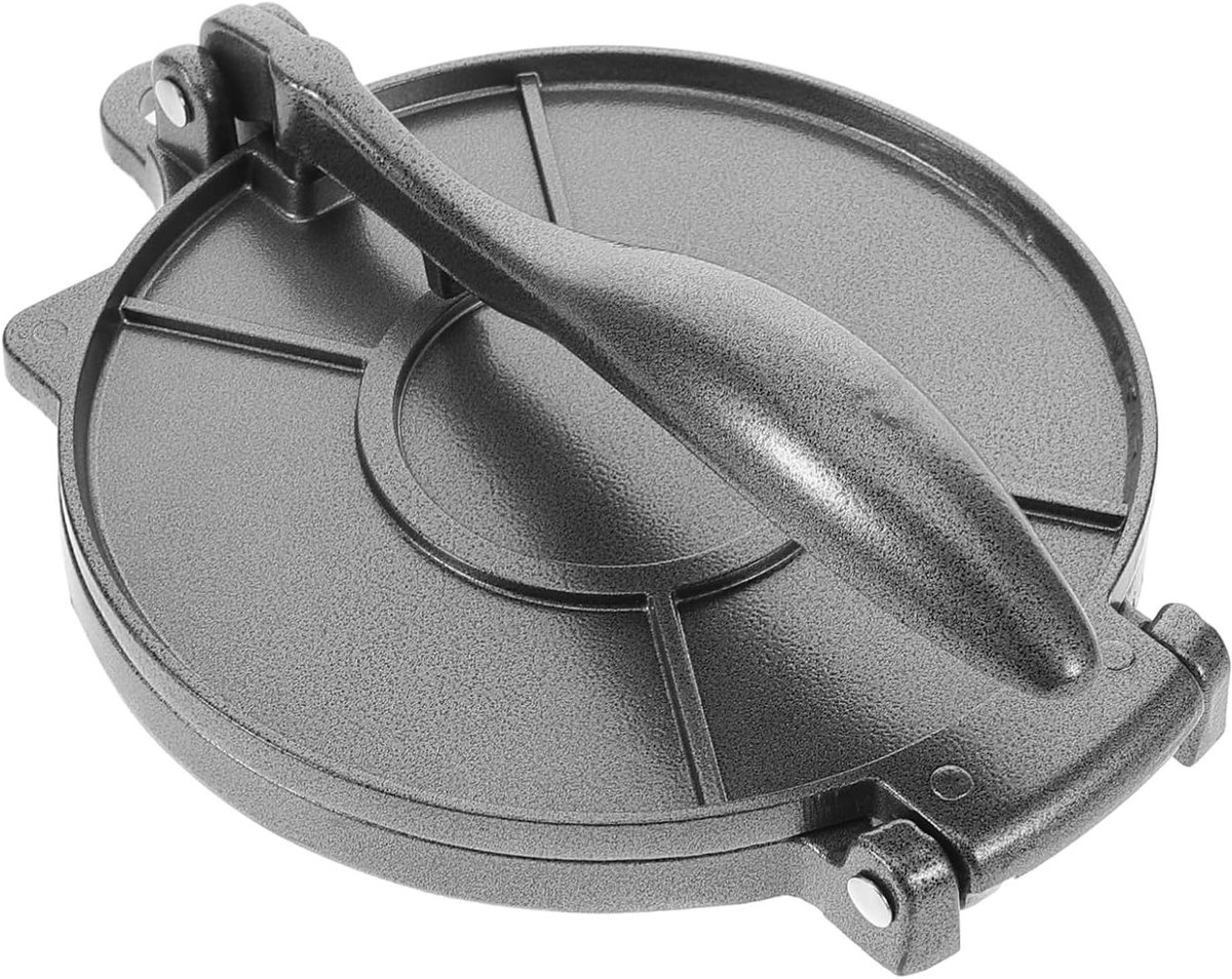 Tortilla Pers - Deeg Roller - Keukenwerkzaamheden - Eenvoudig Gebruik - 25 cm - Zwart