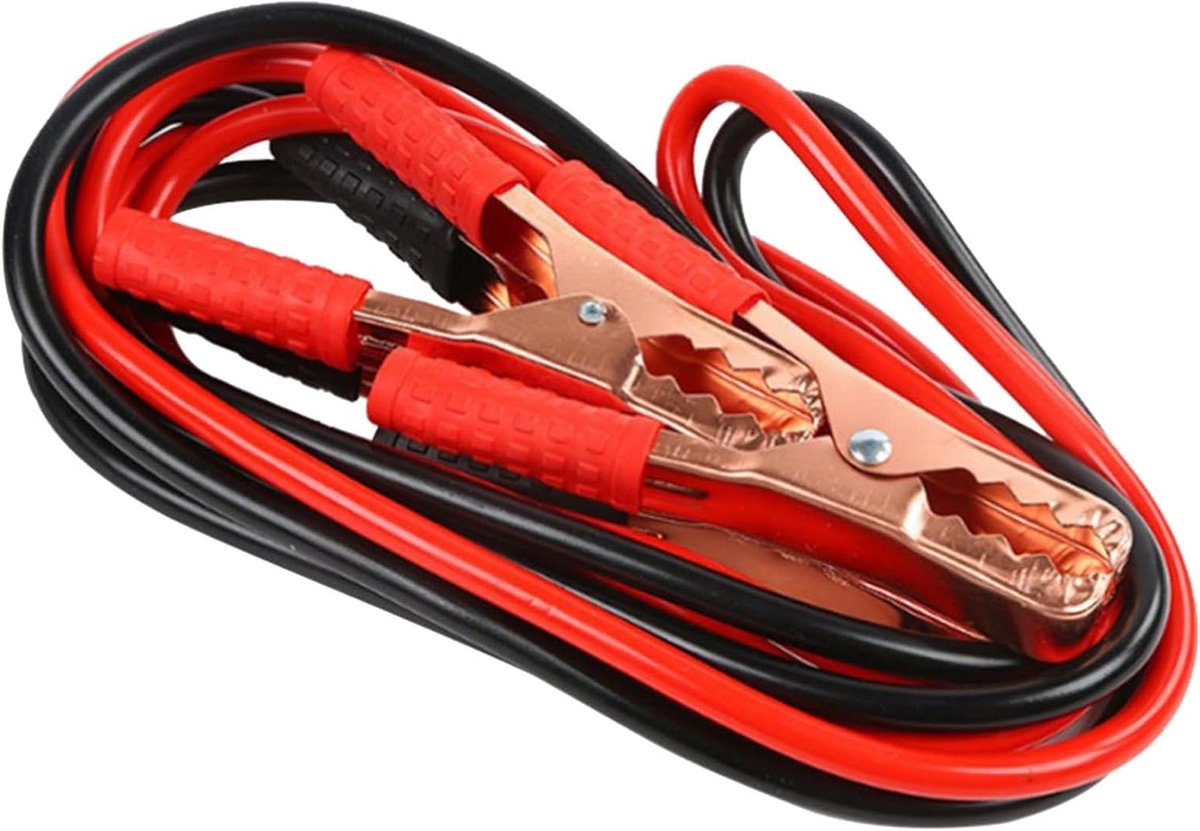 Startkabels Auto - Accukabel Aansluitkabel - Noodsituaties Onderweg - Robuuste PVC Coating - 15 Meter - Zwart Rood