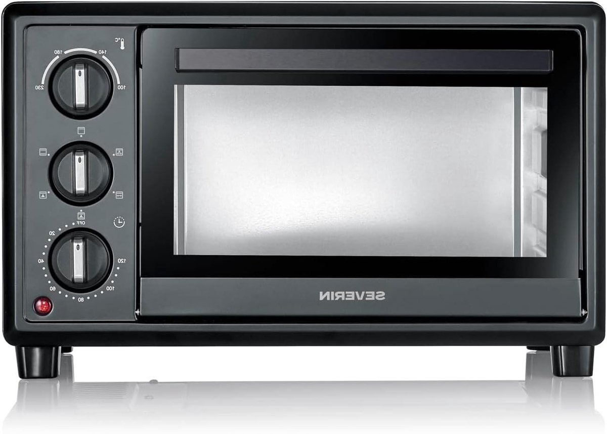 Mini Oven - Bakoven Toastoven - Diverse Gerechten Maken - Met Draaispies - 20 Liter - Zwart