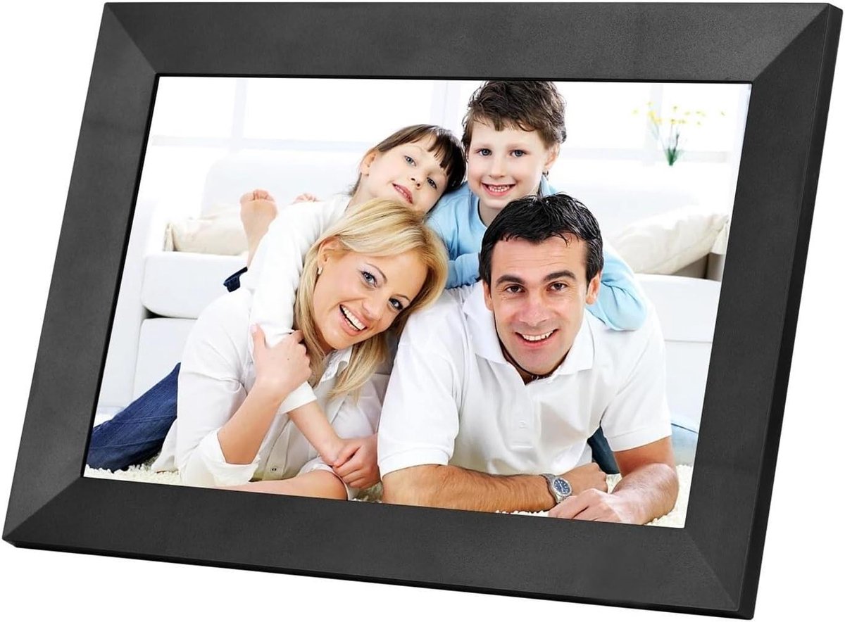 Digitale fotolijst - Slimme WiFi lijst - Foto's delen - IPS Touchscreen - 101 inch - Zwart