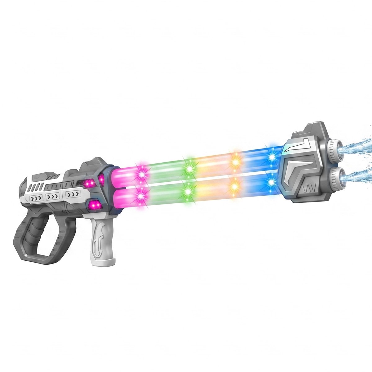 Zoem - Dual Waterpistool met Licht en Geluid - Watergun - 2 veiligheidsbrillen