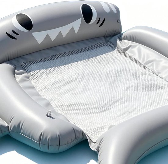 Opblaasbare Zwembadvlotters - Zomerbedden Vlot - Ontspannen op water - Ergonomische steun - 120x125cm - Grijs — afbeelding 5