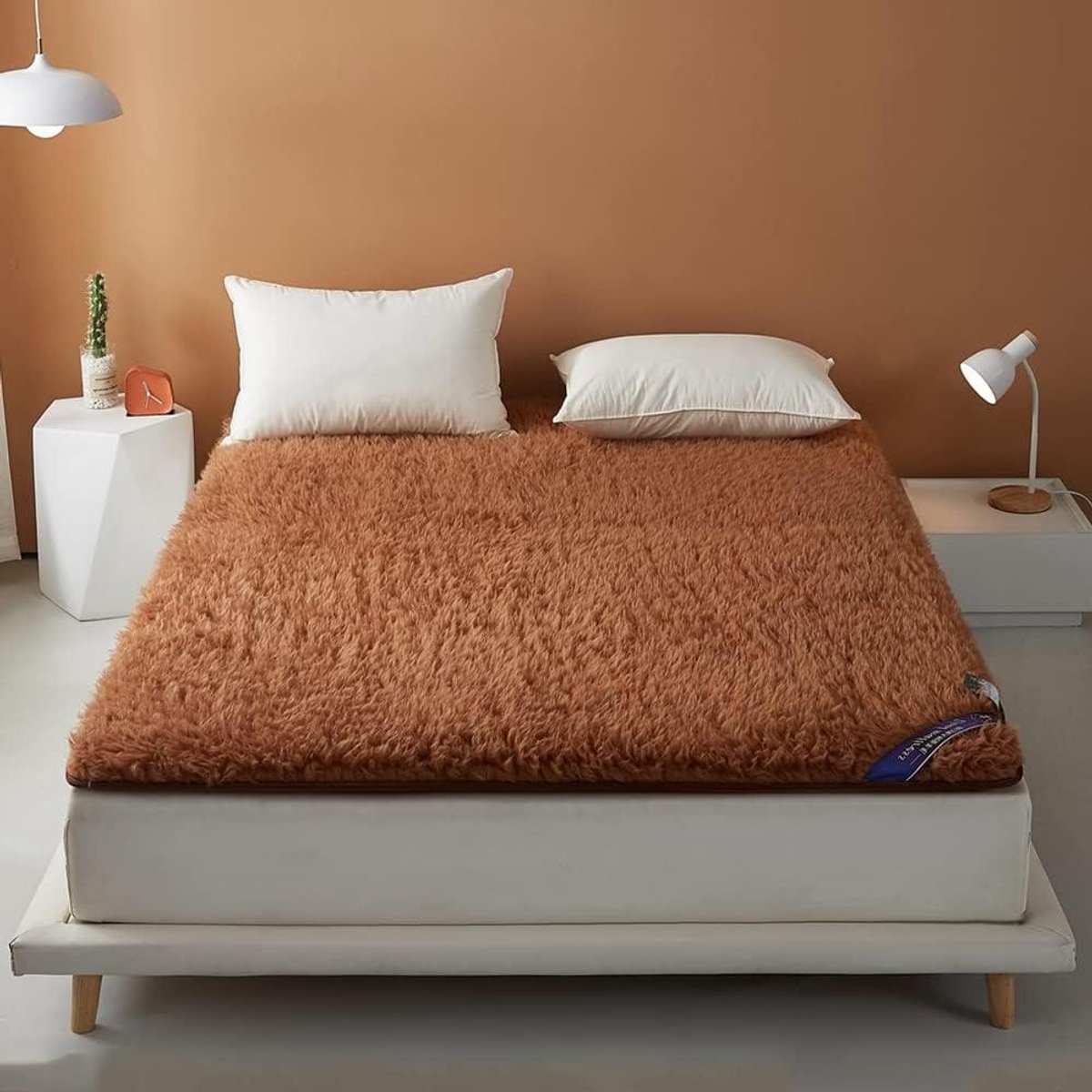Opvouwbare Matras - Vloerbed - Ontspannen - Zachte Pluche Stof - 90 x 190 cm - Kameelkleur