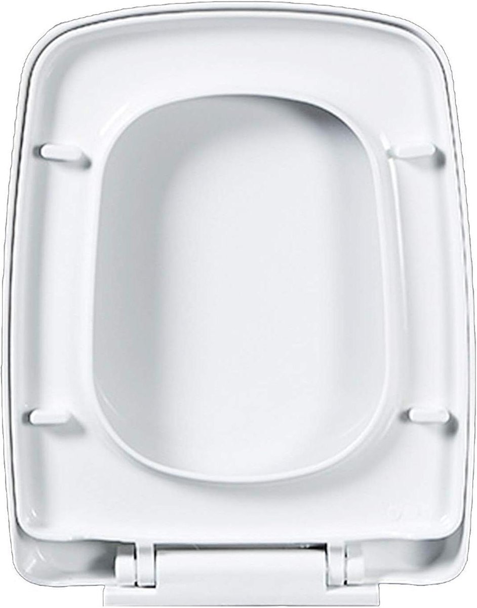 Toiletbril - WC bril - Badkamer vernieuwen - Langzame sluiting - Trapezium vorm - Wit