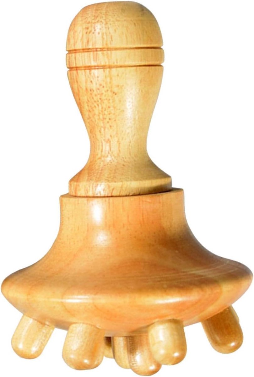 Paddestoel Massager - Houten Stimulator - Lichaamsvorming - Ergonomisch Ontwerp - 14.5 cm - Natuurlijk Hout