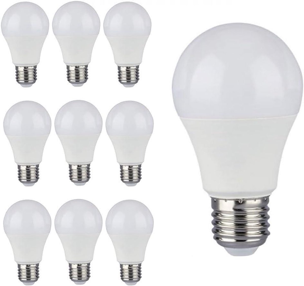 LED Lampen E27 - Gloeilampen Vervangers - Sfeerverlichting Creëren - Lange Levensduur - 9 Watt 10 Stuks - Wit