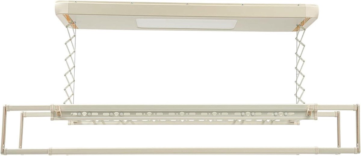 Elektrisch Droogrek Wasmachine Droger Was Drogen Met Afstandsbediening 130-215 cm Gebroken Wit