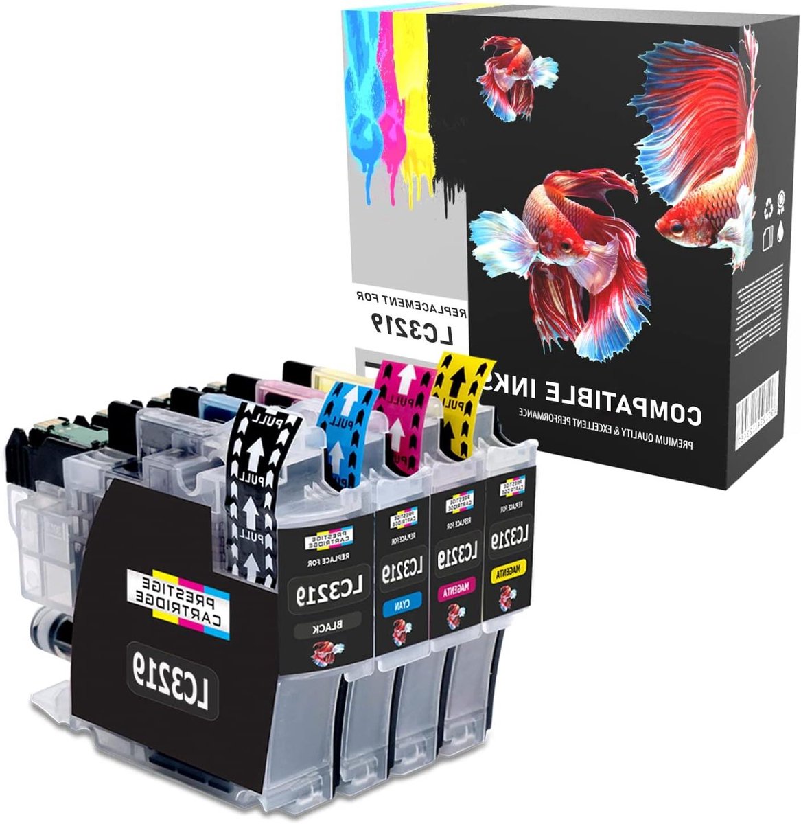 Inktcartridges Set - Printerinkt Multipack - Documenten Printen - Hoge Capaciteit - 4 Stuks - Zwart Cyaan Magenta Geel